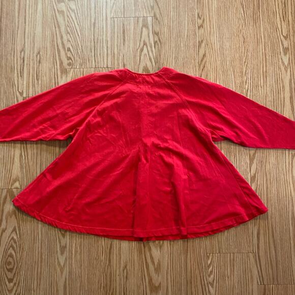 Players Sport Vintage Red Button-up Oversized Shirt Top Womens Small - Picture 9 of 16